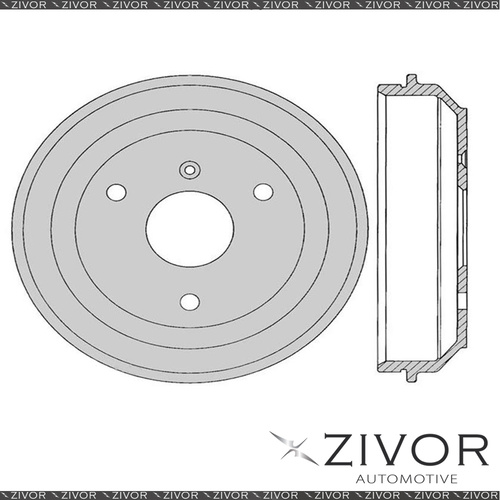 2x PROTEX Brake Drums For SMART FORTWO 451 3B21A 3 Cyl MPFI 2008 - 2016 DRUM4167
