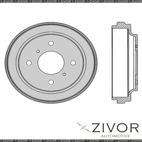 2x PROTEX Brake Drums For NISSAN TIIDA C11 MR18DE 4 Cyl MPFI 2006-2013 #DRUM4176