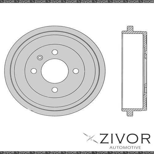 2x PROTEX Brake Drums For VOLKSWAGEN UP! AA CHYB 3 Cyl MPFI 2012 - 2016 DRUM4180
