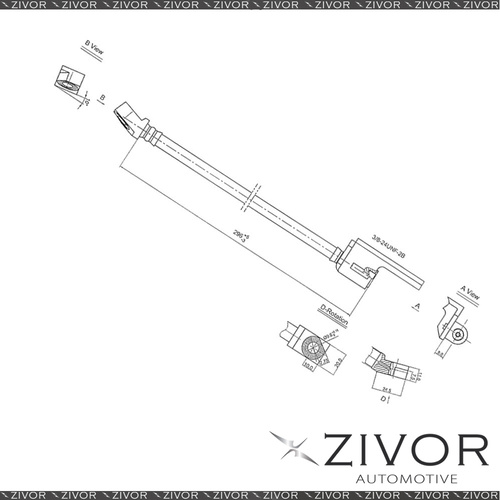 2x PROTEX Hydraulic Hose - Front For FORD FALCON XA 4D Wgn RWD 1972 - 1973 H1048