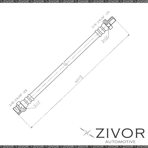 2x Hydraulic Hose - Front For HOLDEN KINGSWOOD HJ 4D Sdn RWD 1974 - 1976