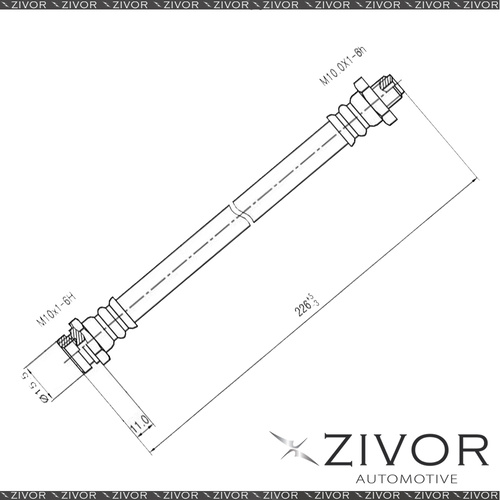 2x Hydraulic Hose - Front For MITSUBISHI EXPRESS SH 3D Van RWD 1991 - 1994