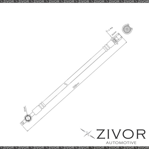 2x PROTEX Hydraulic Hose-Front For TOYOTA LITEACE KM36R 3D 1985-1992 #H1397