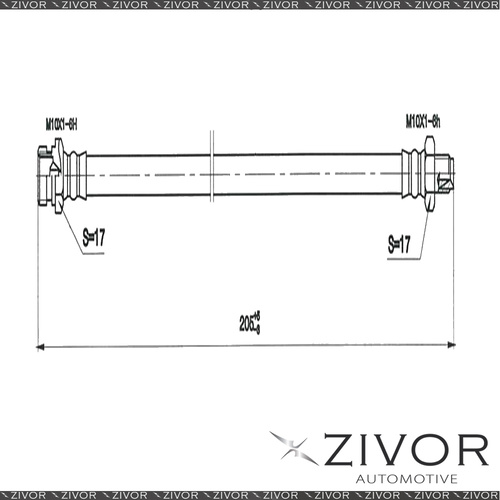 2x PROTEX Hydraulic Hose-Front For MITSUBISHI STARWAGON SF 3D 1986-1990 #H1712