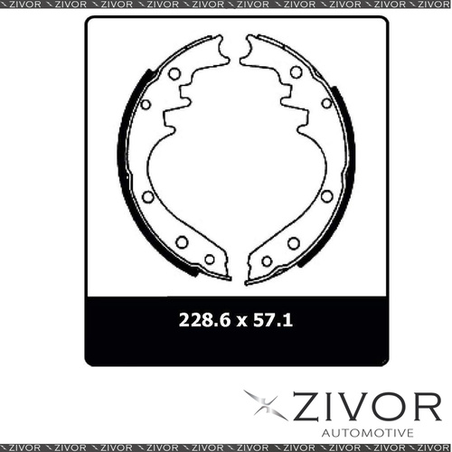 2x PROTEX Brake Shoes - Front For HOLDEN PREMIER HR 4D Sdn RWD 1966 - 1968 N1172