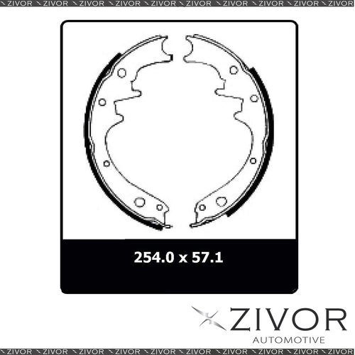 2x PROTEX Brake Shoes - Front For FORD FAIRLANE ZB 4D Sdn RWD 1968 - 1969 #N1270