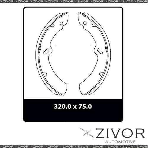 2x PROTEX Brake Shoes-Front For DAIHATSU DELTA V58 2D C/C RWD 1984-1998 #N1544
