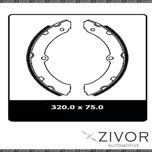2x Brake Shoes - Front For TOYOTA DYNA BU88R 2D Truck 4X2 1988 - 1995