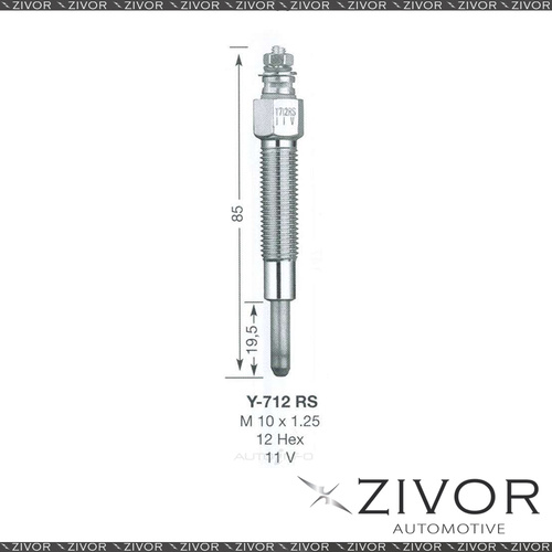 NGK GLOW PLUG - Set of 2 For NISSAN Y-712RS *By Zivor*