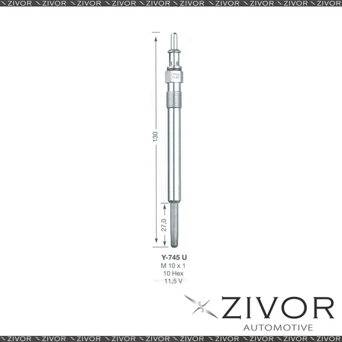 NGK GLOW PLUG - Set of 2 For MERCEDES BENZ Y-745U *By Zivor*