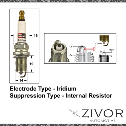 Promising Quality Champion Spark Plug-Set of 2 For BMW MPN-9803 *By Zivor*