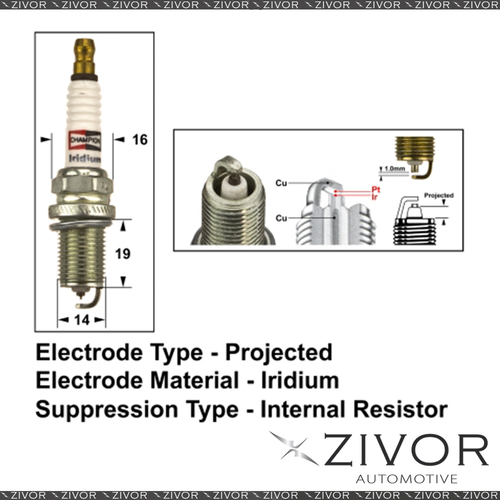 Promising Quality Champion Spark Plug-Set of 2 For FORD MPN-9806 *By Zivor*