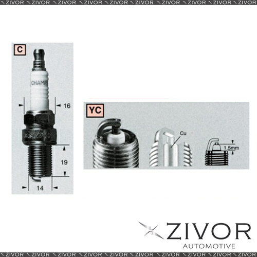 Promising Quality Champion Spark Plug-Set of 2 For NISSAN MPN-C9YC *By Zivor*