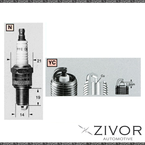 New Champion Spark Plug-Set of 2 For MITSUBISHI MPN-N11YC *By Zivor*
