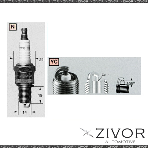 Champion Spark Plug-Set of 2 For A.M.C. MPN-N12YC *By Zivor*