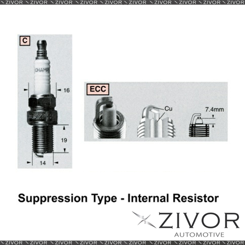 Promising Quality Champion Spark Plug-Set of 2 For JEEP MPN-RC12ECC *By Zivor*