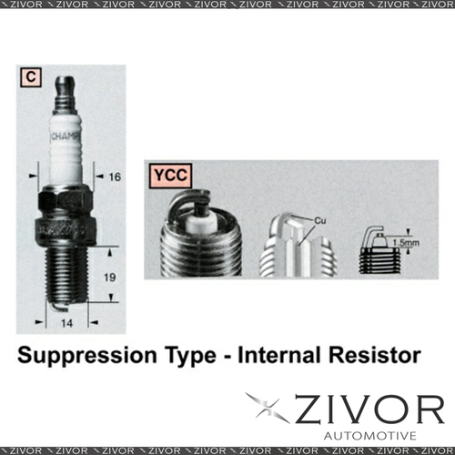 Promising Quality Champion Spark Plug-Set of 2 For JAGUAR MPN-RC7YCC *By Zivor*