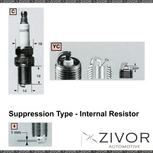  Quality Champion Spark Plug-Set of 2 For EUNOS MPN-RC8YC4 *By Zivor*