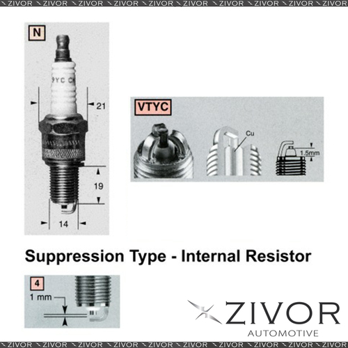 Promising Quality Champion Spark Plug-Set of 2 For SEAT MPN-RN10VTYC4 *By Zivor*