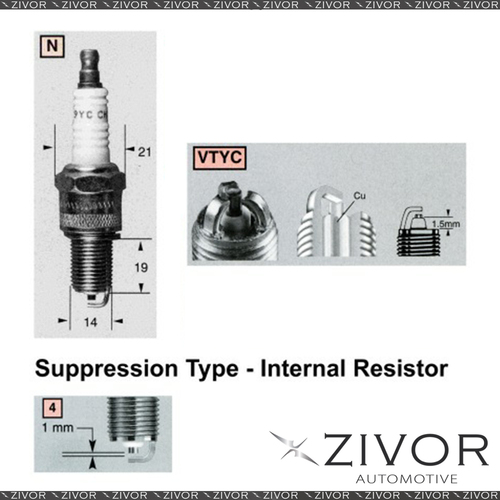 Promising Quality Champion Spark Plug-Set of 2 For AUDI MPN-RN8VTYC4 *By Zivor*