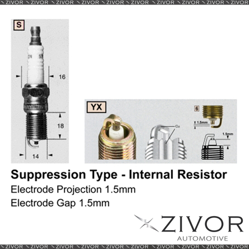 Promising Quality Champion Spark Plug-Set of 2 For HOLDEN MPN-RS7YX6 *By Zivor*