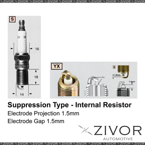 Promising Quality Champion Spark Plug-Set of 2 For FORD MPN-RS9YX6 *By Zivor*