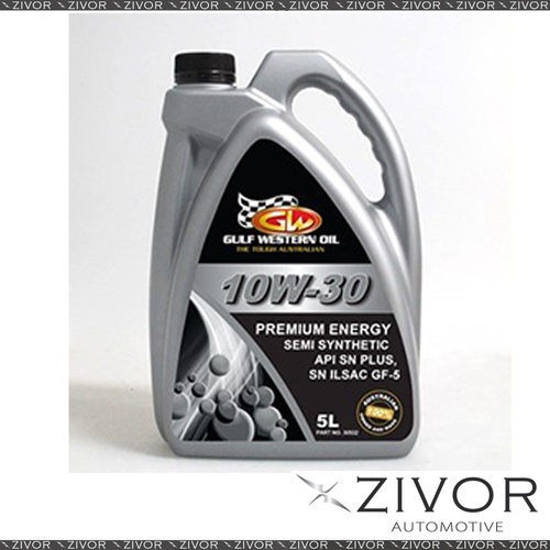 New GULFWESTERN PREMIUM ENERGY SAE 10W/30 5 LITRE 30532