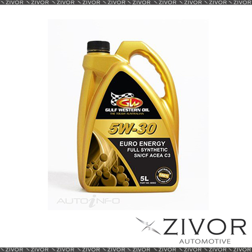 New GULFWESTERN EURO ENERGY FULL SYNTHETIC 5W-30 ACEA C3 60502