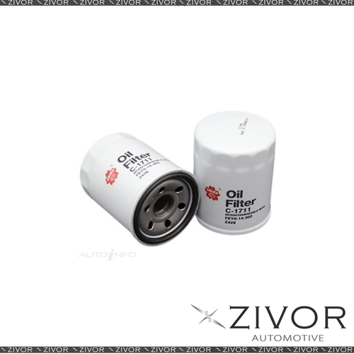SAKURA Oil Filter For FORD LASER KQ 1.6L 5D H/B Auto FWD 01/01-12/02 #C-1711