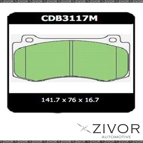 PROTEX Brake Pads-Front For CHRYSLER 300C . 4D Sdn RWD 2006-2012 #CDB3117M