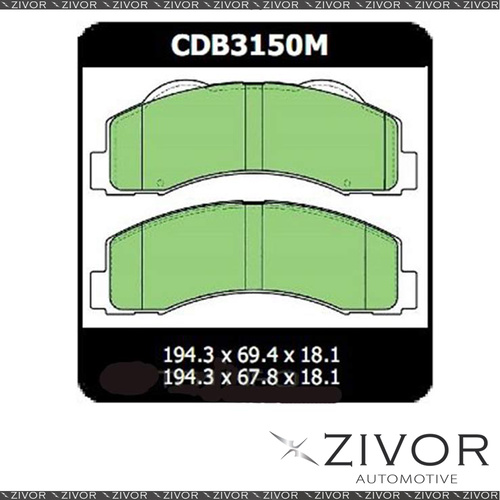 PROTEX Brake Pads-Front For FORD F150 . 4D Ute 4WD 2010-2014 #CDB3150M