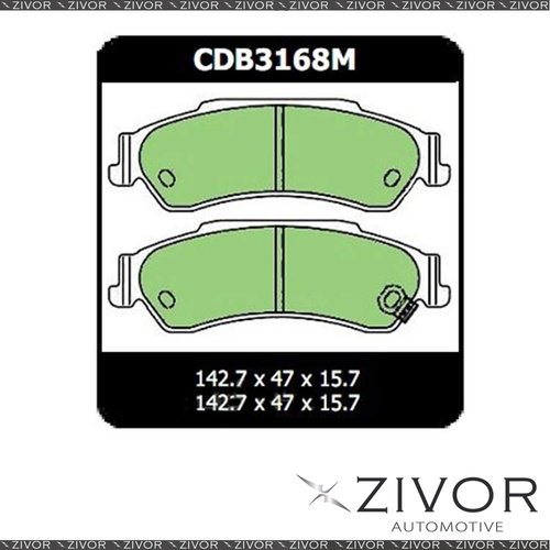 PROTEX Brake Pads-Rear For CHEVROLET BLAZER . 4D SUV 4WD 1995-2002 #CDB3168M