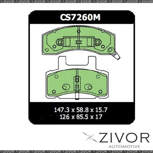 PROTEX Brake Pads-Front For HOLDEN SUBURBAN 2500 4D SUV 4WD 1997-1999 #CS7260M