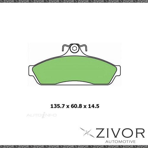 PROTEX Brake Pads-Front For HOLDEN CALAIS VP 2.6L 4D Sdn 2600 1991-1994 DB1085CP