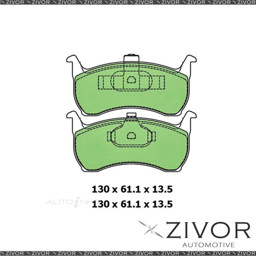 PROTEX Brake Pads - Front For FORD FAIRLANE GHIA NC 4.9L 4D Sdn 5.0 1991-1994