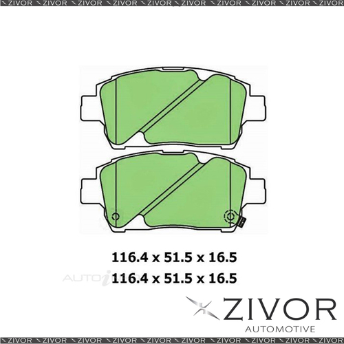 PROTEX Brake Pads -Front For TOYOTA ECHO NCP10R 1.3L 4D H/B 2NZFE 1999-2005