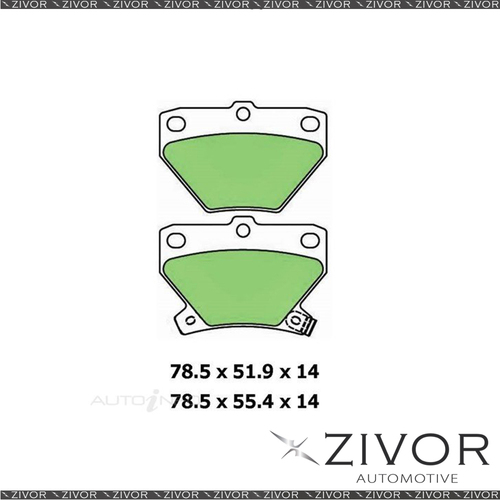 Brake Pads - Rear For TOYOTA COROLLA FIELDER NZE124R 1.5L 4D Wgn 1NZFE 2000-2006