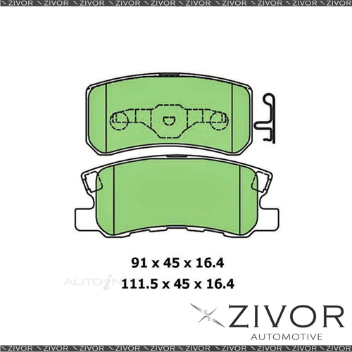 PROTEX Brake Pads - Rear For MITSUBISHI GRANDIS BA 2.4L 4D Wgn 4G69 2004-2010