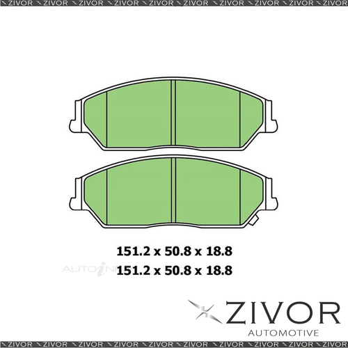 PROTEX Brake Pads -Front For TOYOTA CAMRY ACV30R 2.4L 4D Sdn 2AZFE 2001-2006