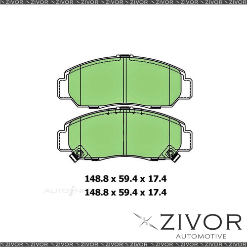 PROTEX Brake Pads -Front For HONDA ACCORD CL 2.4L 4D Sdn K24A 2002-2008 DB1515CP
