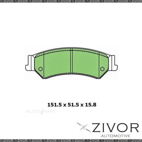 Brake Pads-RR For FORD TERRITORY TURBO, GHIA TURBO SY 4.0L 4D SUV BARRA 2006-11