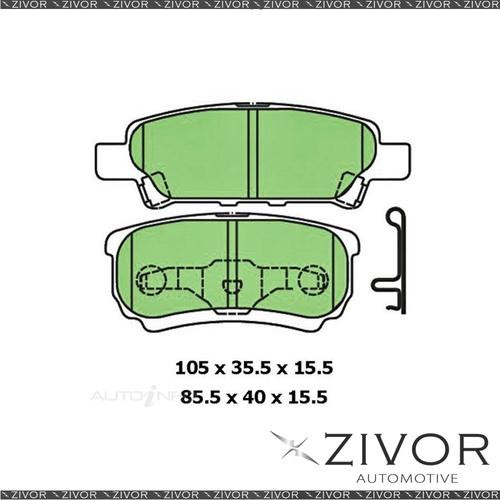 PROTEX Brake Pads - Rear For MITSUBISHI LANCER . 2.0L 4D Sdn 4G63 2002-2007