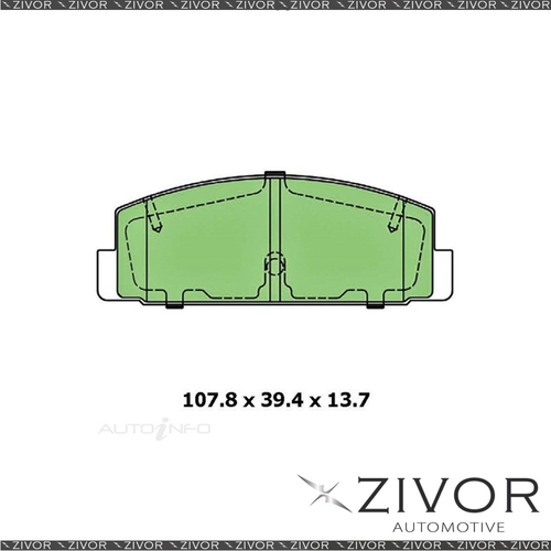PROTEX Brake Pads - Rear For MAZDA ATENZA GG 2.0L 4D Sdn LFDE 2002-2007 DB1760CP