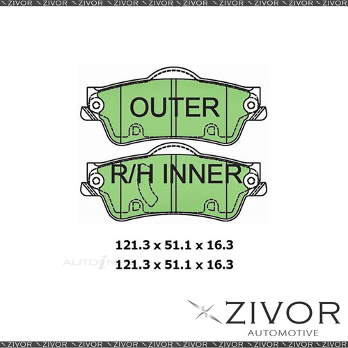 New PROTEX ULTRA BRAKE PADS - REAR DB1766CP *By ZIVOR*