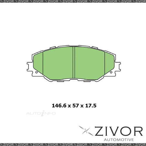 PROTEX Brake Pads-Front For TOYOTA RAV4 ACA23R 2.4L 4D 2AZFE 2003-2006 #DB1801CP