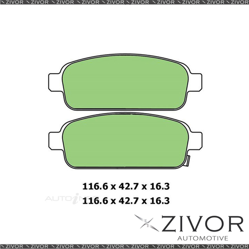 Brake Pads - Rear For HOLDEN BARINA RS TM 1.4L 4D H/B A14NET (LUJ) 2013-2017