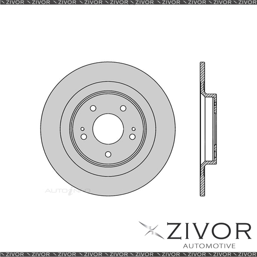 Brake Rotor - Rear For MITSUBISHI OUTLANDER ES, LS ZL 2.4L 4D SUV 4J12 2017-On