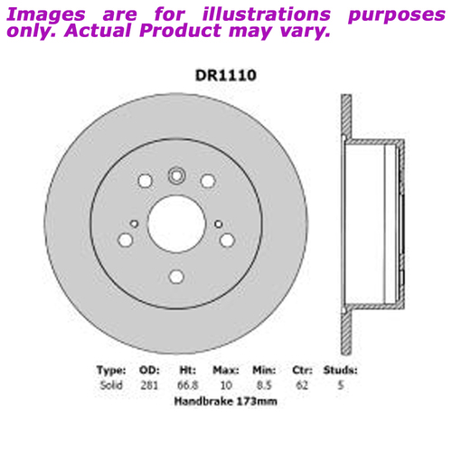 New PROTEX Disc Rotor For LEXUS ES300h AVV60R AVV60 2.5L 4D Sedan FWD DR1110