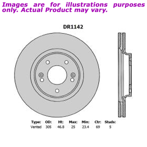 New PROTEX Disc Rotor For KIA SPORTAGE QL PN813 2.0L 4D SUV AWD DR1142