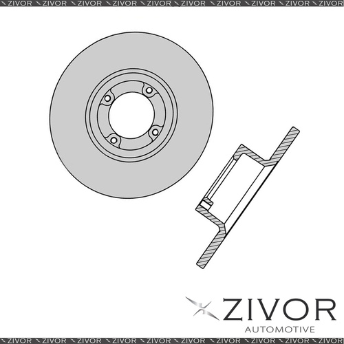 PROTEX Rotor - Front For FORD CORTINA TD 4D Wgn RWD 1976 - 1977 By ZIVOR #DR115